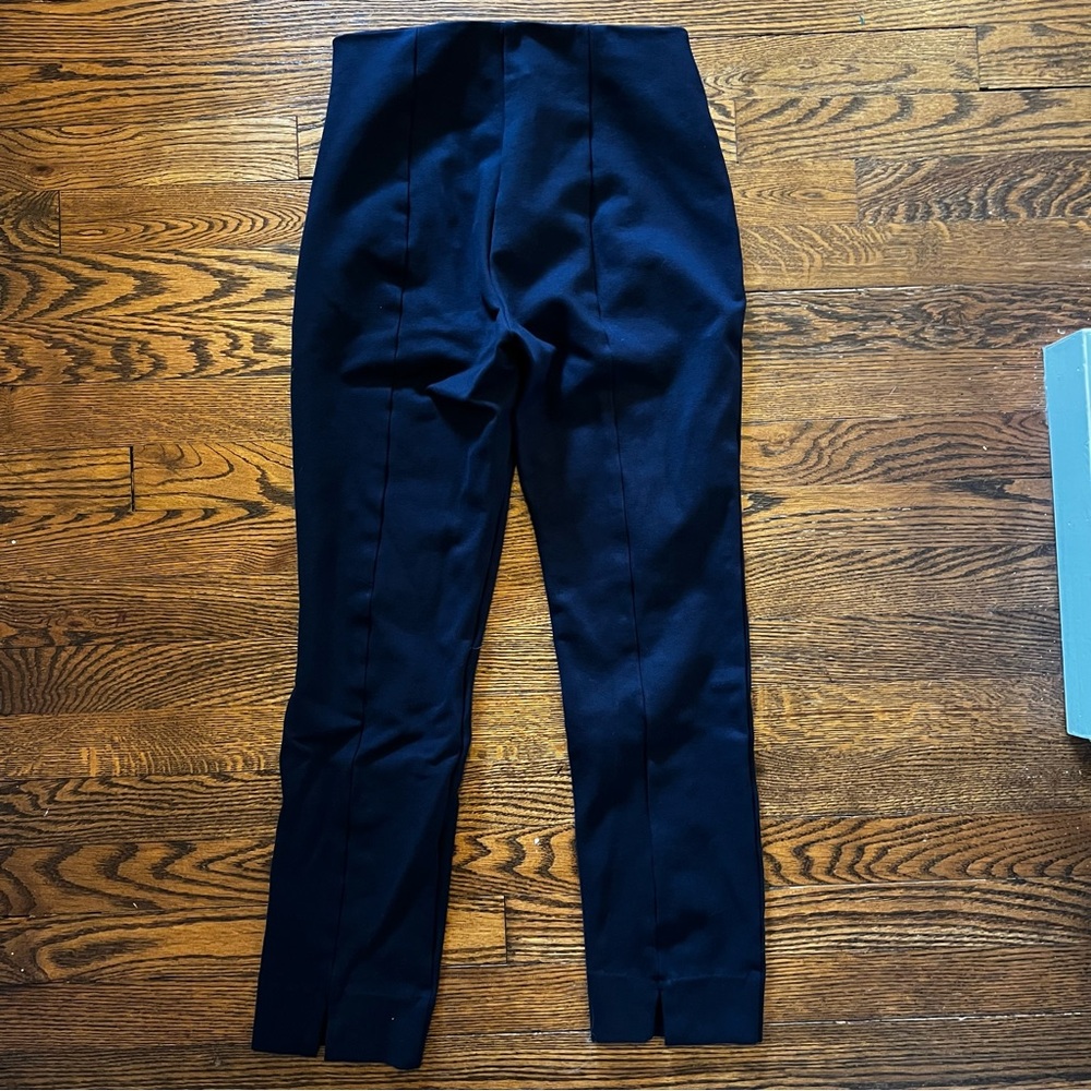 Quince Navy Ultra Stretch Ponte Pintuck Straight Leg Pants - Picture 8 of 8